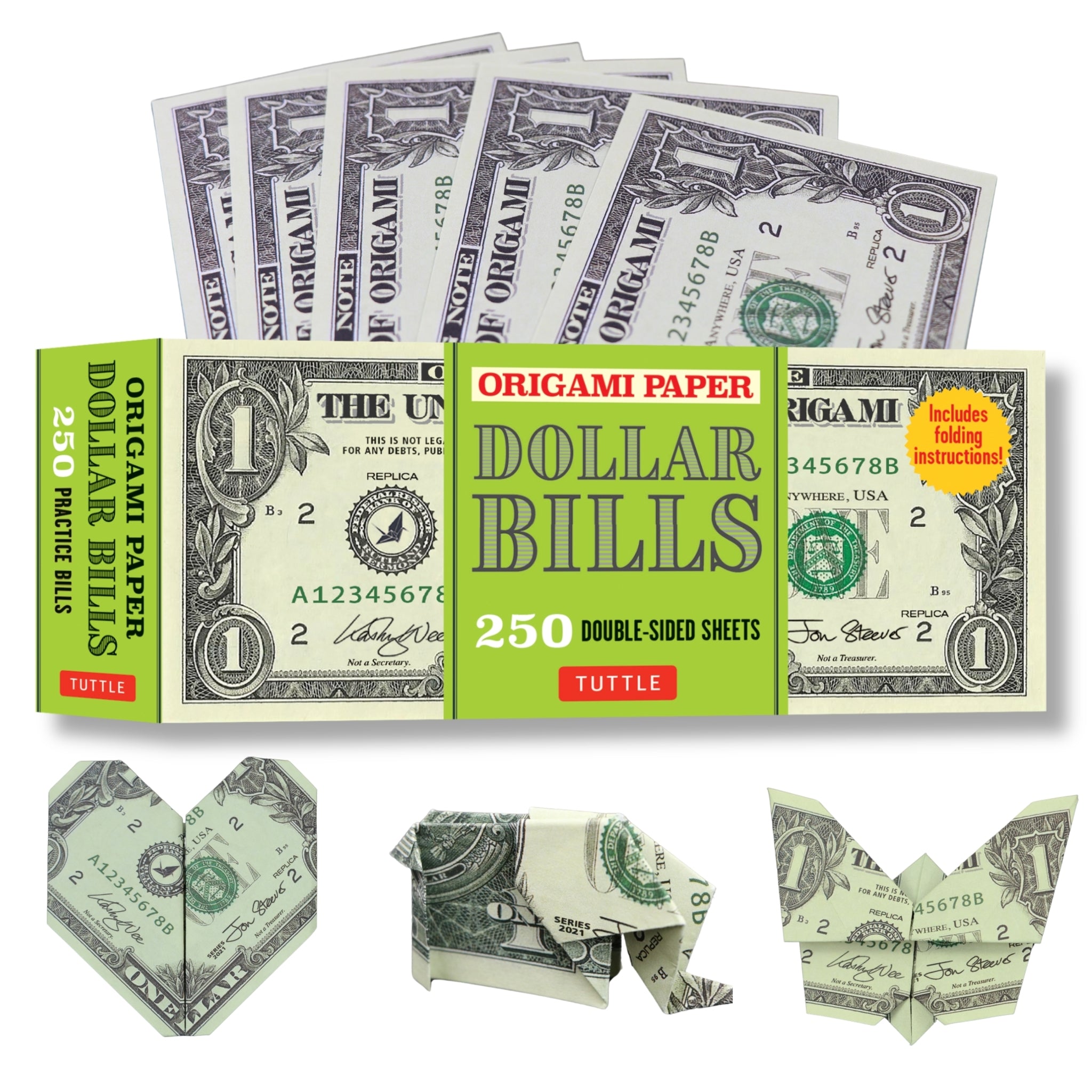 Cover image for Origami Paper: Dollar Bills ISBN 9780804855112